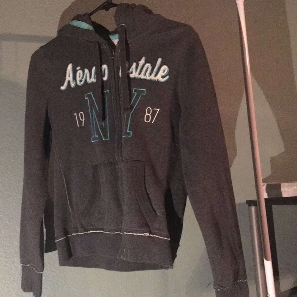 Aeropostale grey zipper hoodie